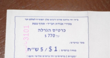 הזוכה בהגרלת בית חב"ד צפת