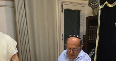 הרב שניאור קופציק בבית חב"ד דלהי