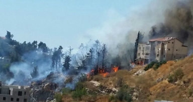 שריפה ענק פרצה בשכונת כנען