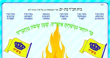 הדלקה המרכזית בבת ים עיר הגאולה - פרטים 