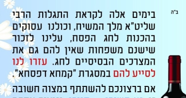 מעות חיטים קמחא דפסחא